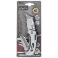 Нож универсальный Attache Selection 2в1,19мм трапец.+складное лезвие