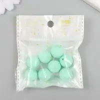 Бусина силикон "Круглая с фаской" мятно-зеленая d=1,5 см