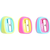 Точилка ручная Deli U-touch, 1 отверстие, пластик, ассорти