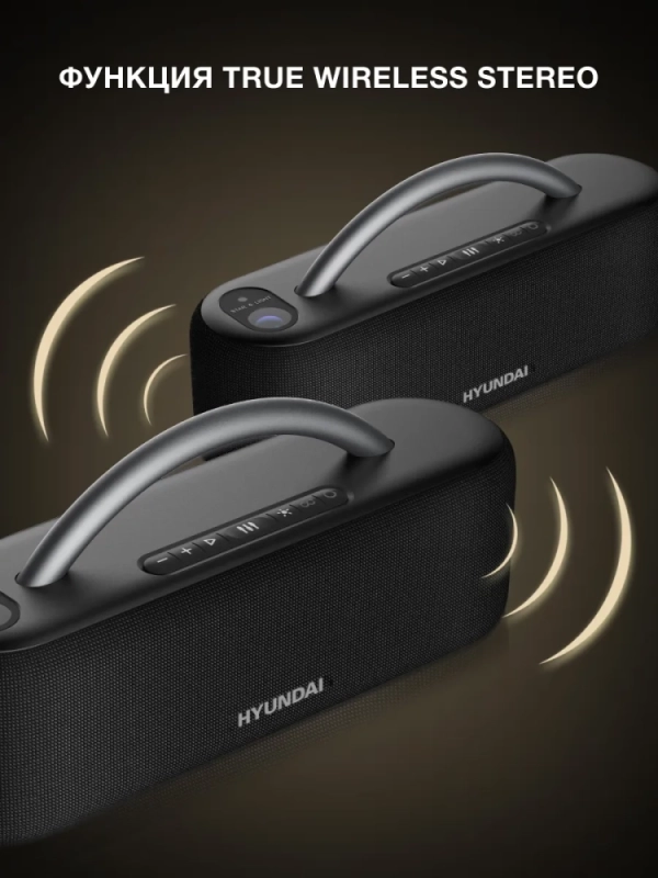 Колонка порт. H-PS1028 черный 60W 2.0 BT 10м 4400mAh