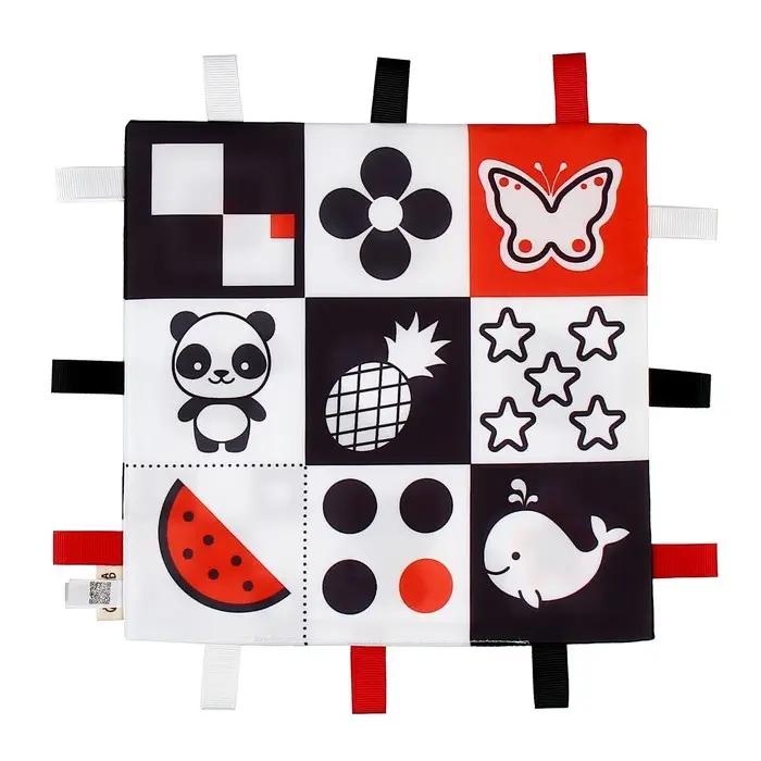 Петельки. Платочек - шуршалка по методике Г. Домана «Мои первые цвета», 20х20см, Крошка Я Петельки. Платочек - шуршалка по методике Г. Домана «Мои первые цвета», 20х20см, Крошка Я