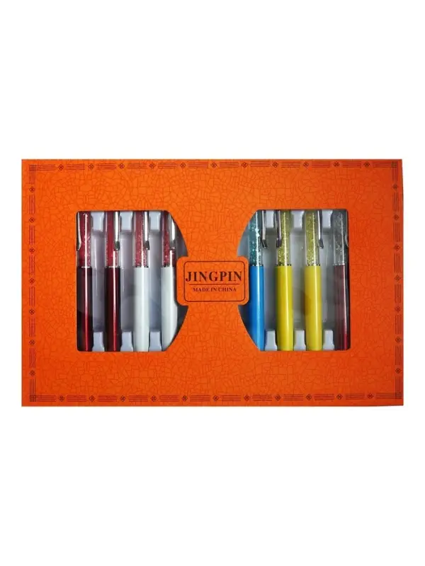 Ручка подарочная, шариковая, поворотная, со стразами и стилусом, МИКС