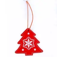 Елочная игрушка новогодняя &laquo;Ёлочка&raquo;, красная