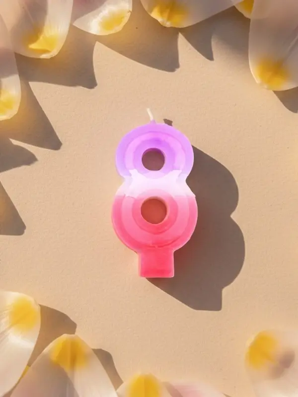 Свеча цифра для торта &laquo;8&raquo;, 8&times;3.75&times;1 см