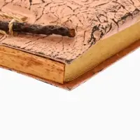 Блокнот в твёрдой обложке плетёный, 48 листов, 14&times;18&times;2 см, бежевый