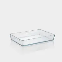 Форма для выпечки и запекания Paşabah&ccedil;e Borcam, 36.7&times;25.7&times;6 см, жаропрочное стекло, прозрачная