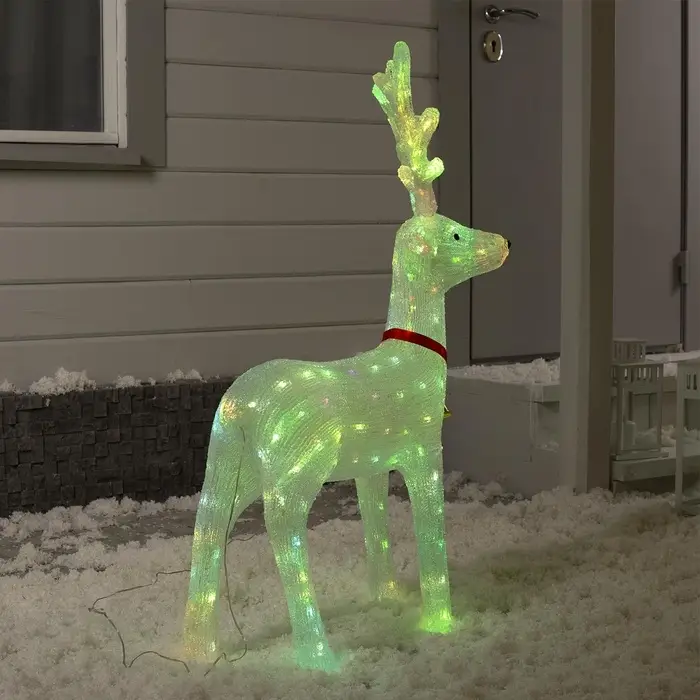 Светодиодная фигура &laquo;Олень&raquo; 66&times;32&times;100 см, акрил, 150 LED, 4.5V, свечение мульти (RGB)