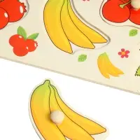 Рамка - вкладыш Лесная мастерская &laquo;Подбери картинку. Ягоды - фрукты&raquo;, 7 деталей