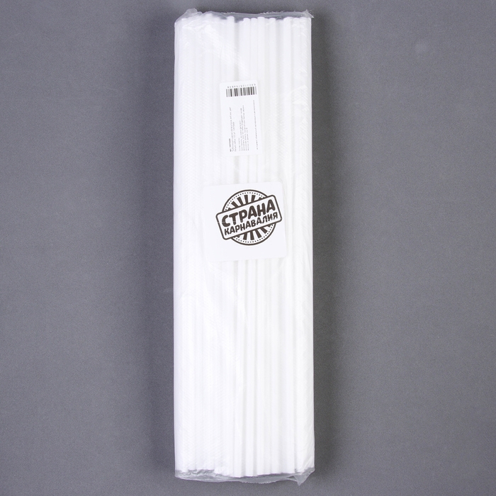 Трубочка для шаров и флагштоков, d=5 мм, цвет белый, набор 100 шт. Трубочка для шаров и флагштоков, d=5 мм, цвет белый, набор 100 шт.