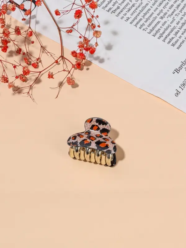 Крабик для волос &laquo;Шёлк&raquo;, лео, 4&times;2.5 см, МИКС