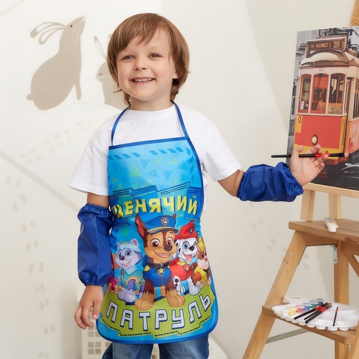 Фартук с нарукавниками детский PAW PATROL «Щенячий Патруль», 49х39 см Фартук с нарукавниками детский PAW PATROL «Щенячий Патруль», 49х39 см