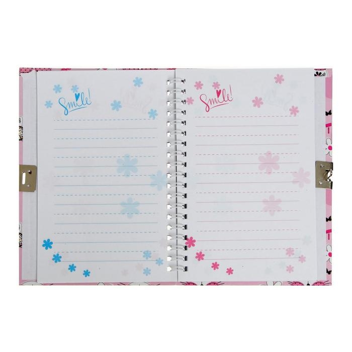 Записная книжка в подарочной коробке, А5, 45 листов, на замке, на гребне, линия, с ручкой, МИКС Записная книжка в подарочной коробке, А5, 45 листов, на замке, на гребне, линия, с ручкой, МИКС