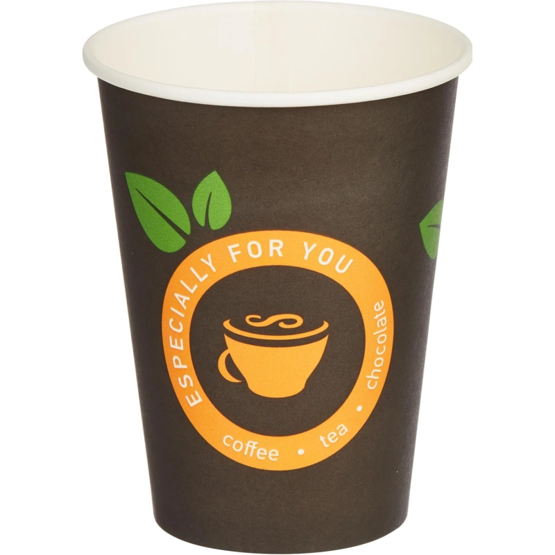 Стакан одноразовый бум 1-сл. 350 мл d-90мм Кофе с собой (MIX) 50шт/уп