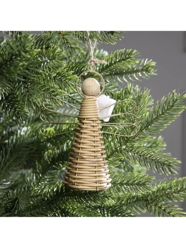 Светодиодная фигура подвесная &laquo;Ангел&raquo;, 14&times;11&times;5 см, 10 LED, от батареек AG13&times;3, свечение тёплое белое