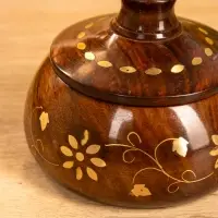 Сахарница "Ассорти" 12х12х10 см, дерево шишам Сахарница "Ассорти" 12х12х10 см, дерево шишам