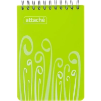 Блокнот А6,пласт обл,80л, ATTACHE FANTASY,салат