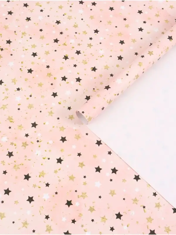 Бумага упаковочная &laquo;Звёзды&raquo;, глянец, 70&times;100 см, 1 лист