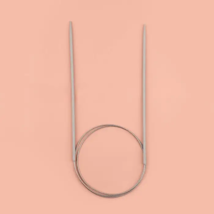 Спицы круговые, для вязания, с тефлоновым покрытием, с металлическим тросом, d=2.5 мм, 14/80 см Спицы круговые, для вязания, с тефлоновым покрытием, с металлическим тросом, d=2.5 мм, 14/80 см