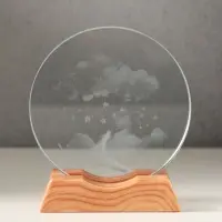 Сувенир стекло свет "Диск. Облако со звёздами" 5хLED d=10 см, USB 10х4х11,4 см Сувенир стекло свет "Диск. Облако со звёздами" 5хLED d=10 см, USB 10х4х11,4 см