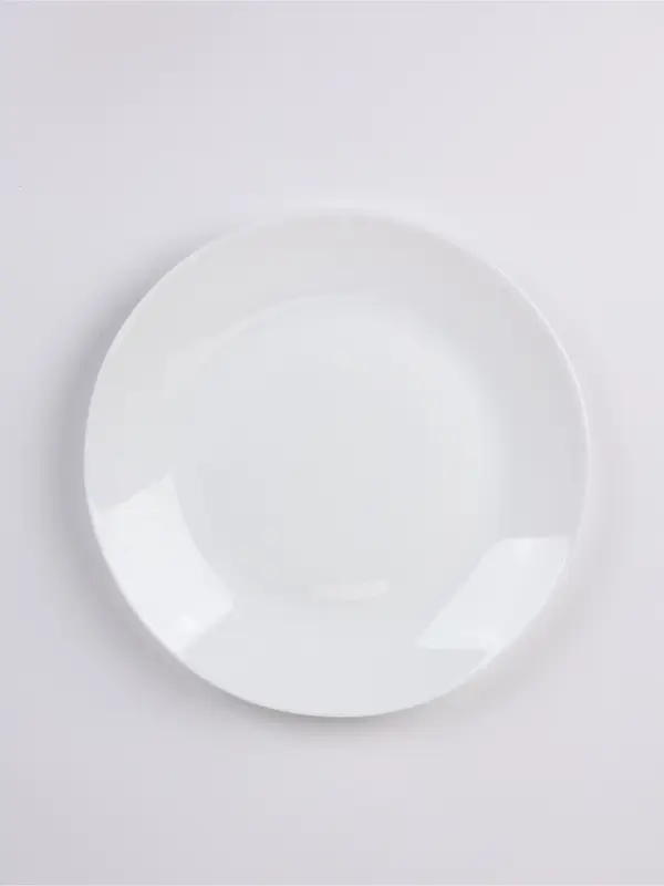 Тарелка обеденная WhiteOpal, d=22.6 см, стеклокерамика, белая