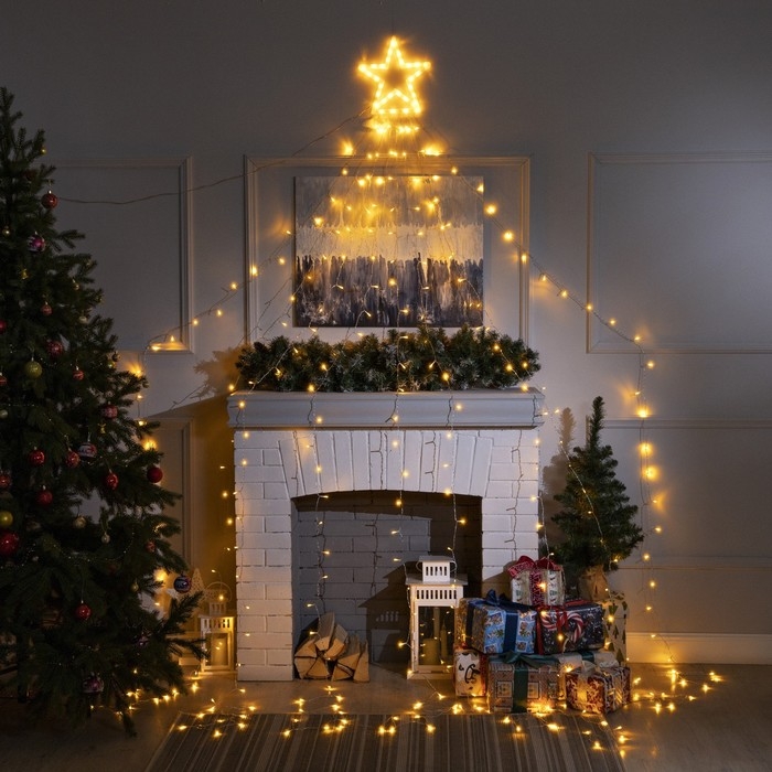 Светодиодная фигура «Комета» 3.5 м, пластик, 9 нитей, 220 В, свечение оранжевое Светодиодная фигура «Комета» 3.5 м, пластик, 9 нитей, 220 В, свечение оранжевое