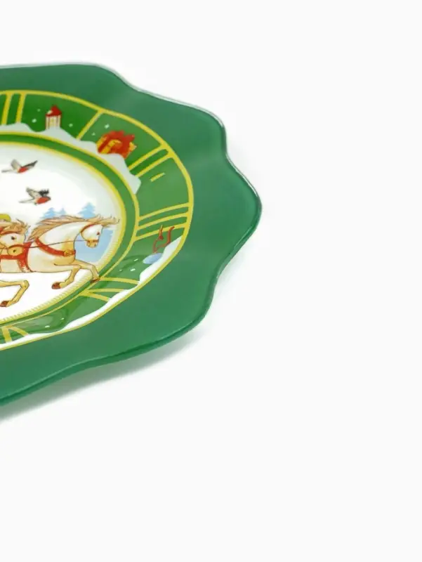 Тарелка новогодняя плоская &laquo;Тройка&raquo;, d=20 см