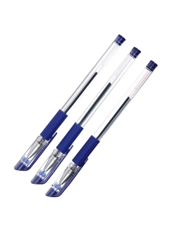 Набор гелевых ручек Calligrata, 3 штуки, синий стержень, узел 0.5 мм, 3 сменных стержня