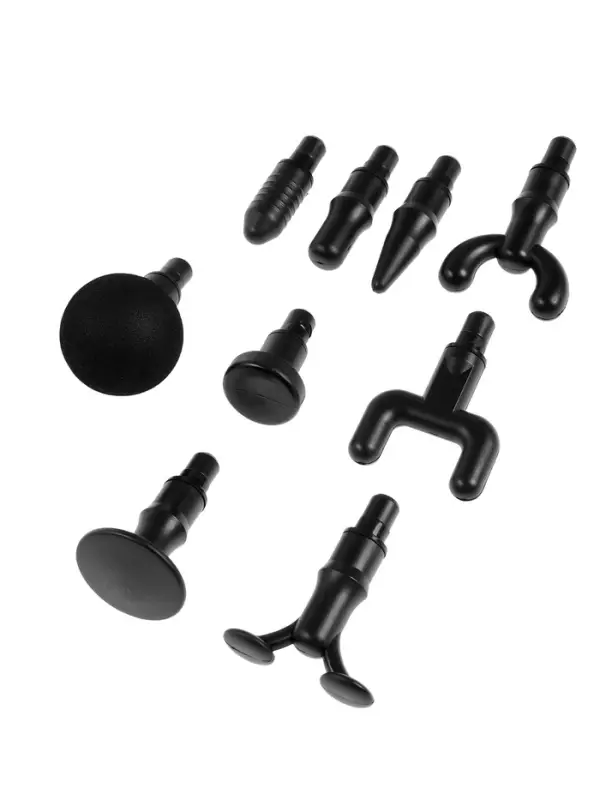 Массажёр для тела LEM-11, перкуссионный, 9 насадок, 9  режимов, черный