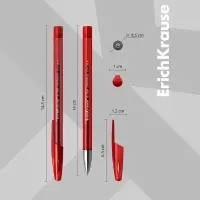 Ручка гелевая ErichKrause R-301 Original Gel, узел 0.5 мм, чернила красные, длина линии письма 600 метров