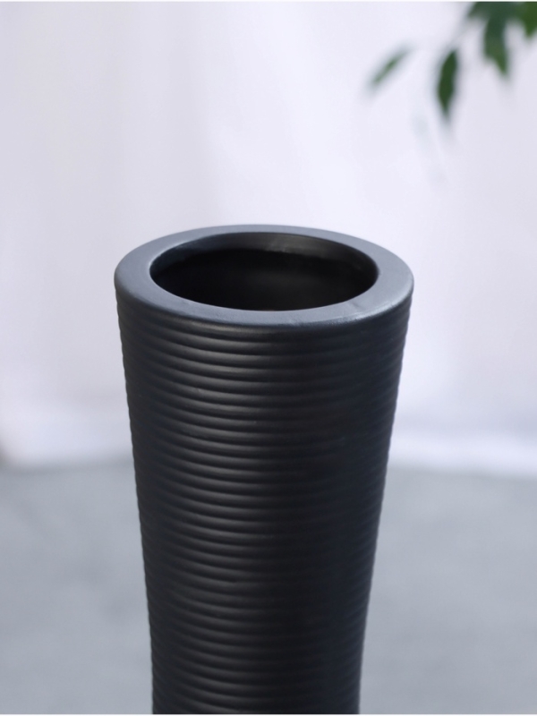 Ваза керамика напольная Ваза керамика напольная "Эллис" 58х14 см, чёрный