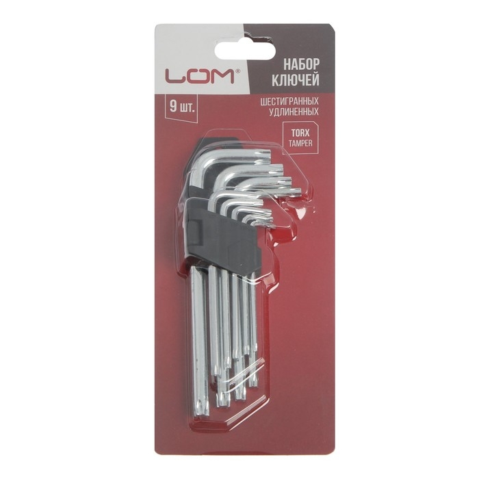 Набор ключей ЛОМ, TORX Tamper, удлиненных, TT10 - TT50, 9 шт. Набор ключей ЛОМ, TORX Tamper, удлиненных, TT10 - TT50, 9 шт.