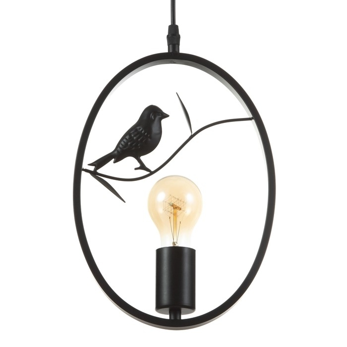 Светильник BayerLux Светильник BayerLux "Птичка на ветке" 1х40Вт E27 черный 21х10х120 см.
