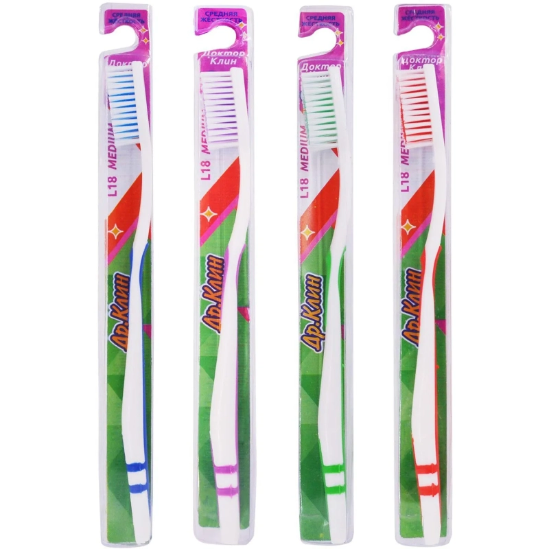 Зубная щетка Доктор Клин L18 Медиум (для взрослых) в ассортименте_2205980