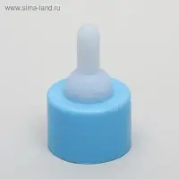 Бутылочка для вскармливания грызунов 30 мл с силиконовой соской (короткий носик), голубая Бутылочка для вскармливания грызунов 30 мл с силиконовой соской (короткий носик), голубая