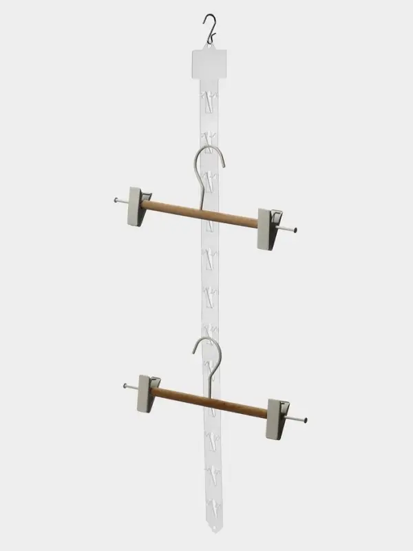 Стрип лента с подвесом на 12 крючков, L=63.5 см, 10 шт. прозрачный