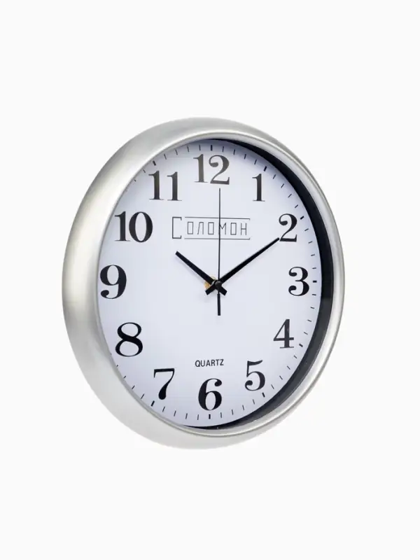 Часы настенные классические &laquo;Соломон&raquo;, дискретный ход, d=30 см, от батарейки 1&times;АА
