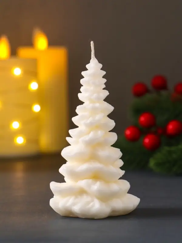 Декоративная свеча "Елочка" (натуральный воск), 62*53*104