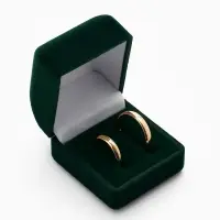 Футляр под серьги, кольца, запонки &laquo;Изумруд&raquo;, бархатный, 4.5&times;5 см, зелёный