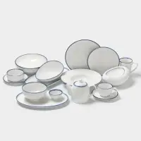 Салатник Magistro Blue Lagoon, 550 мл, 18.1&times;14.2 см, фарфор, белый