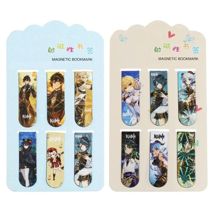 Набор магнитных закладок для книг Calligrata 6 штук, Набор магнитных закладок для книг Calligrata 6 штук, "Аниме", МИКC