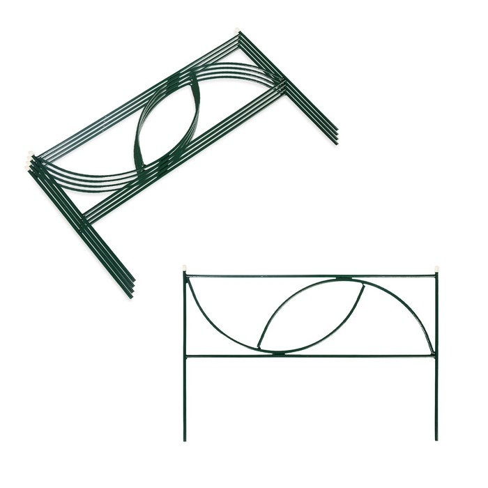 Ограждение декоративное, 45 × 335 см, 5 секций, металл, «Долька» Ограждение декоративное, 45 × 335 см, 5 секций, металл, «Долька»