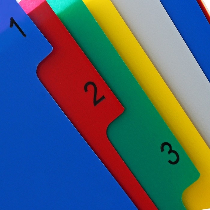 Набор разделителей листов А4+ Office-2000, цифровой 1-10, цветные, пластик 140 мкм Набор разделителей листов А4+ Office-2000, цифровой 1-10, цветные, пластик 140 мкм