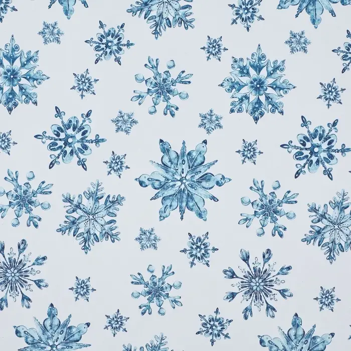 Бумага упаковочная новогодняя крафтовая &laquo;Снежинки&raquo;, 50&times;70 см