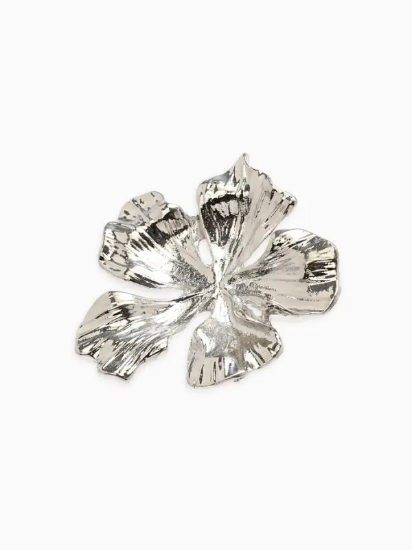 Брошь  Брошь "Цветок лилии", цвет серебро