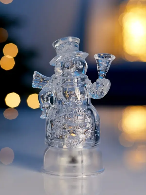 Световая фигура  Световая фигура "Снеговик", 13 см, 1 LED, LR44x3, Т/БЕЛЫЙ