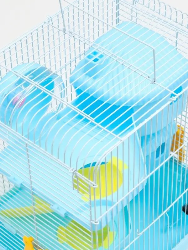 Клетка для грызунов &laquo;Пижон&raquo;, 31&times;24&times;40 см двухэтажная. с наполнением, голубая