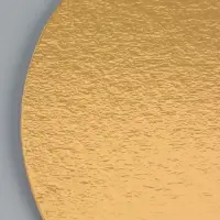 Подложка для торта, 24 см, золото - белая, 0.8 мм