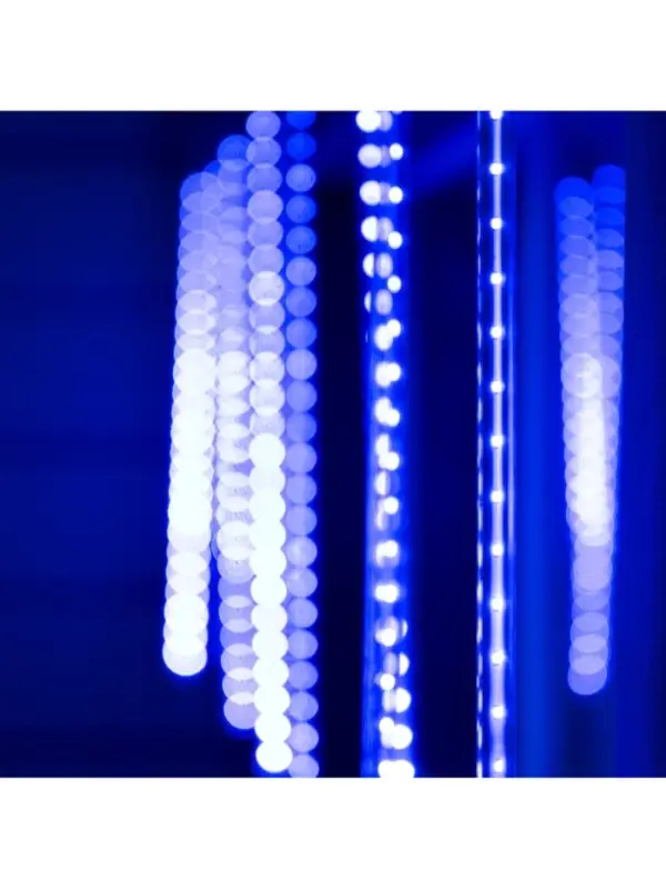 Гирлянда &laquo;Сосульки&raquo; 2.5&times;0.5 м, IP65, прозрачная нить, 288 LED, свечение синее с эффектом стекания, 12 В