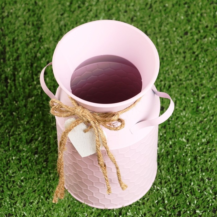 Кашпо - ваза  Кашпо - ваза "Кирсти" розовая, 19х10х10см