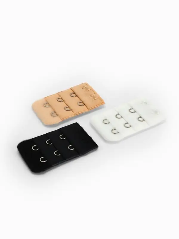Застёжка для бюстгальтера, удлинитель, 3 ряда 2 крючка, 3.2×5 см, 3 шт. Застёжка для бюстгальтера, удлинитель, 3 ряда 2 крючка, 3.2×5 см, 3 шт.